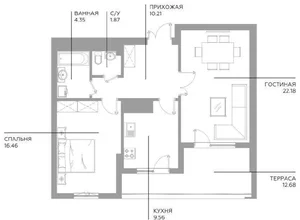 Фото 8 2-комн. Комната в ЖК Infinity