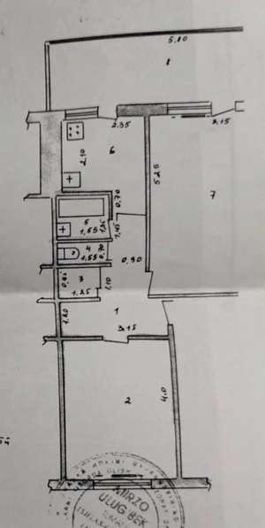 Фото 1 2-комн. квартира в Мирзо Улугбекском районе