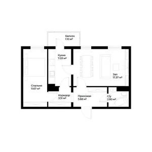 Фото 4 2-комн. квартира в Узбум