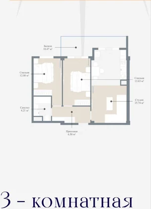 Фото 2 3-комн. квартира в Алайский рынок