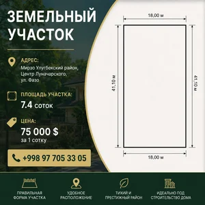 Фото 1 Участок в Центр Луначарского